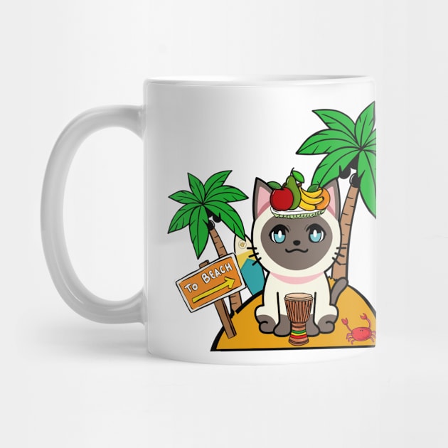 Cute Siamese Cat on an island by Pet Station